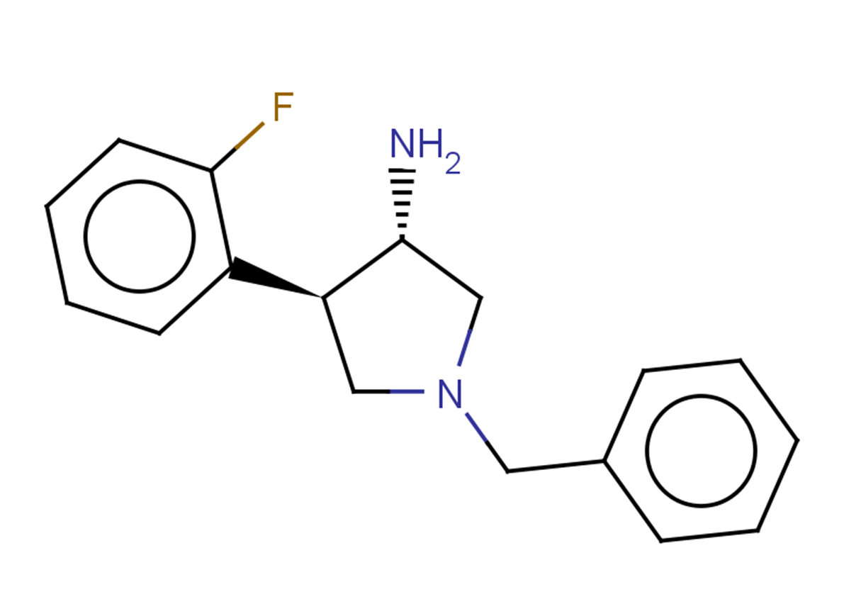 rac-(3R,4S)-1-benzyl-4-(2-fluorophenyl)pyrrolidin-3-amine, trans