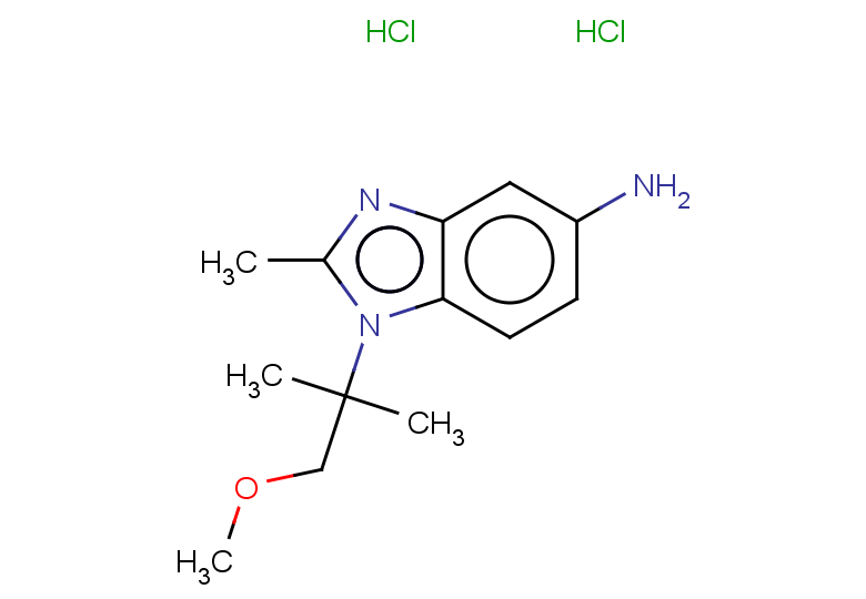 1-(1-methoxy-2-methylpropan-2-yl)-2-methyl-1H-1,3-benzodiazol-5-amine dihydrochloride