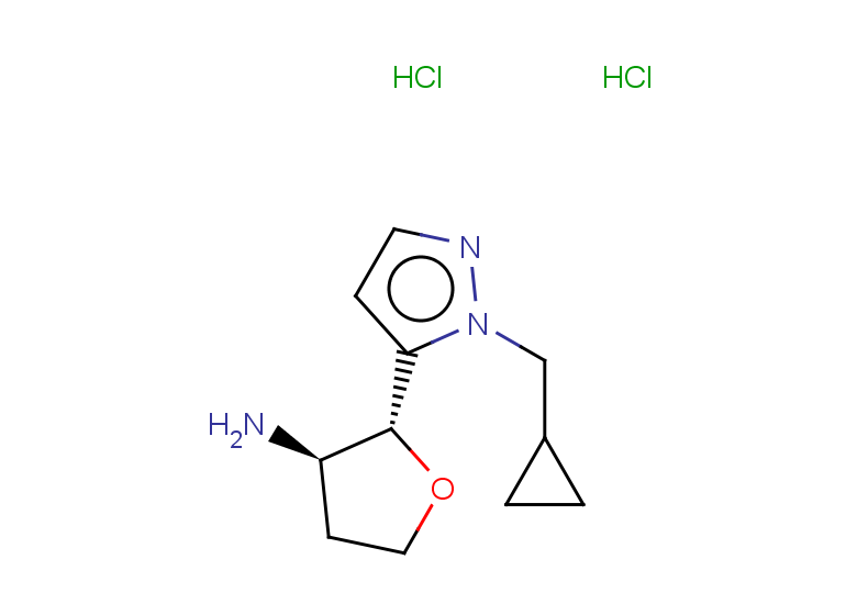 rac-(2R,3R)-2-[1-(cyclopropylmethyl)-1H-pyrazol-5-yl]oxolan-3-amine dihydrochloride, trans