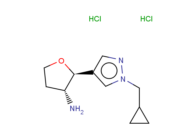 rac-(2R,3S)-2-[1-(cyclopropylmethyl)-1H-pyrazol-4-yl]oxolan-3-amine dihydrochloride, trans