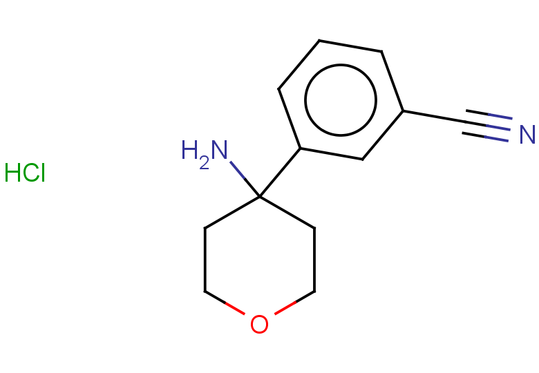 3-(4-aminooxan-4-yl)benzonitrile hydrochloride