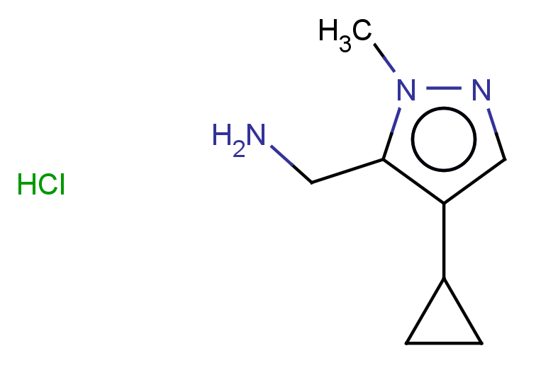 (4-cyclopropyl-1-methyl-1H-pyrazol-5-yl)methanamine hydrochloride
