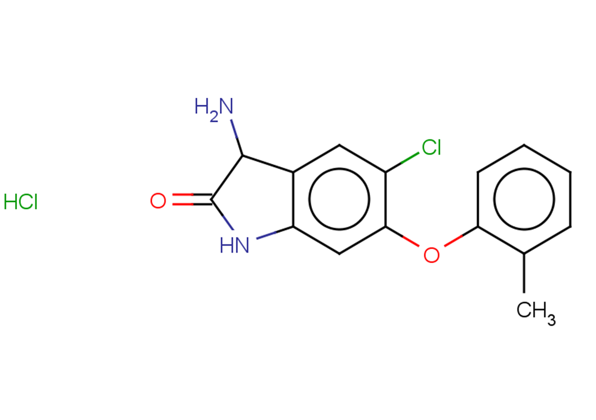 3-amino-5-chloro-6-(2-methylphenoxy)-2,3-dihydro-1H-indol-2-one hydrochloride