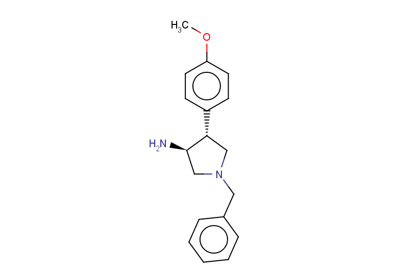 rac-(3R,4S)-1-benzyl-4-(4-methoxyphenyl)pyrrolidin-3-amine, trans