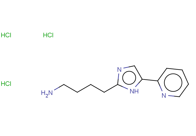 4-[5-(pyridin-2-yl)-1H-imidazol-2-yl]butan-1-amine trihydrochloride