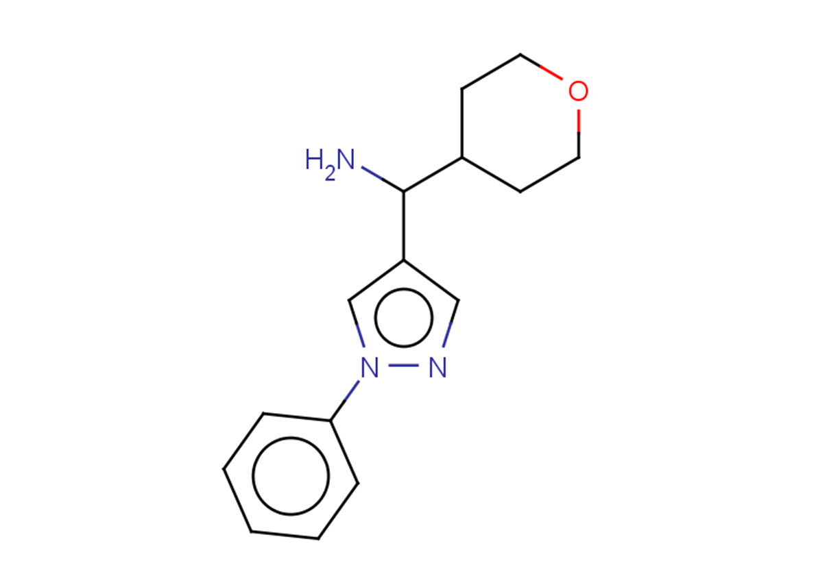 (oxan-4-yl)(1-phenyl-1H-pyrazol-4-yl)methanamine
