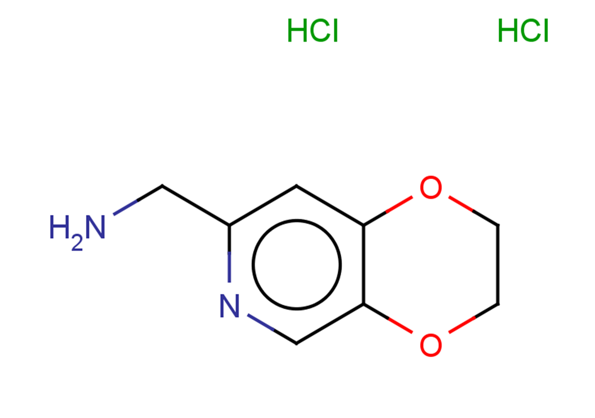 {2H,3H-[1,4]dioxino[2,3-c]pyridin-7-yl}methanamine dihydrochloride