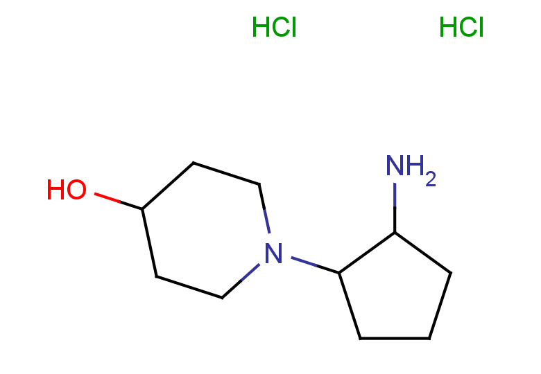 1-(2-aminocyclopentyl)piperidin-4-ol dihydrochloride