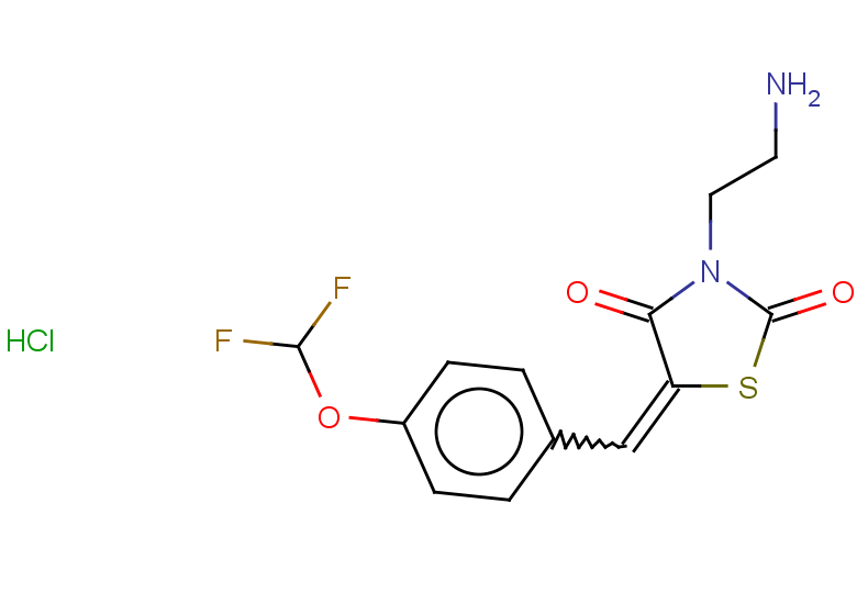 3-(2-aminoethyl)-5-{[4-(difluoromethoxy)phenyl]methylidene}-1,3-thiazolidine-2,4-dione hydrochloride