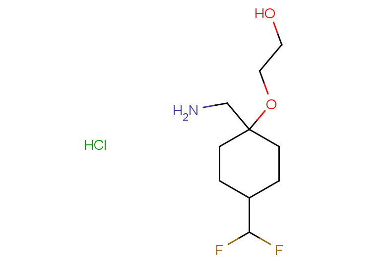 2-{[1-(aminomethyl)-4-(difluoromethyl)cyclohexyl]oxy}ethan-1-ol hydrochloride