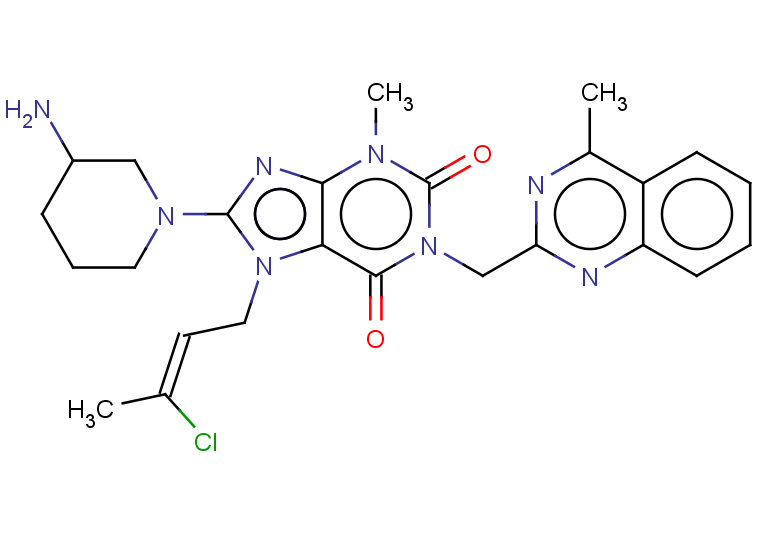 8-(3-aminopiperidin-1-yl)-7-[(2Z)-3-chlorobut-2-en-1-yl]-3-methyl-1-[(4-methylquinazolin-2-yl)methyl]-2,3,6,7-tetrahydro-1H-purine-2,6-dione
