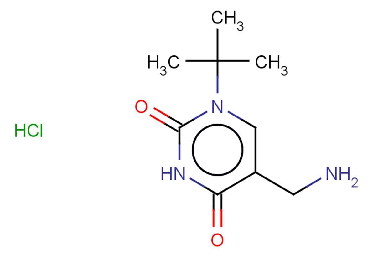5-(aminomethyl)-1-tert-butyl-1,2,3,4-tetrahydropyrimidine-2,4-dione hydrochloride