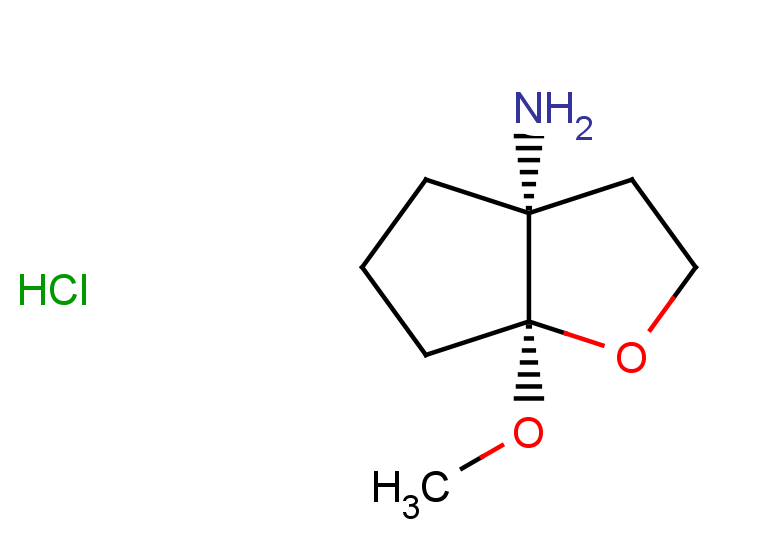 rac-(3aR,6aS)-6a-methoxy-hexahydro-2H-cyclopenta[b]furan-3a-amine hydrochloride, cis