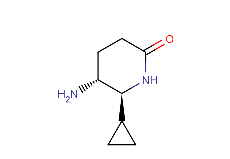rac-(5R,6S)-5-amino-6-cyclopropylpiperidin-2-one, trans