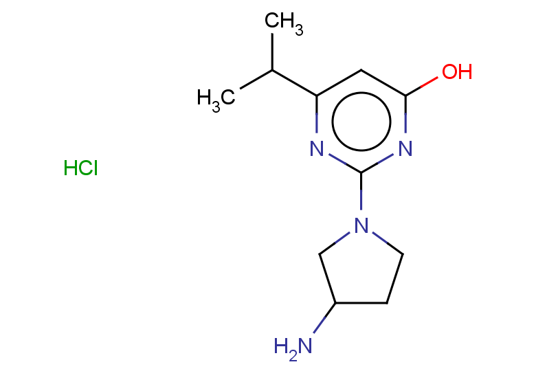 2-(3-aminopyrrolidin-1-yl)-6-(propan-2-yl)pyrimidin-4-ol hydrochloride