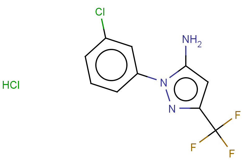 1-(3-chlorophenyl)-3-(trifluoromethyl)-1H-pyrazol-5-amine hydrochloride