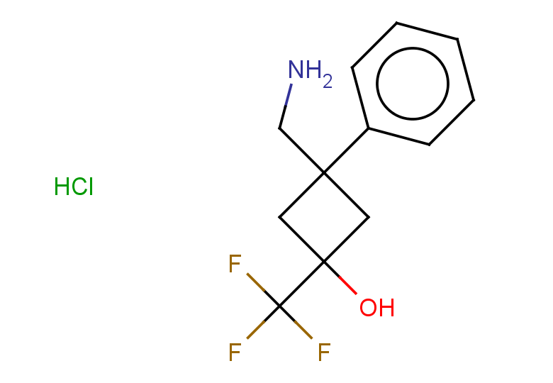 3-(aminomethyl)-3-phenyl-1-(trifluoromethyl)cyclobutan-1-ol hydrochloride, Mixture of diastereomers