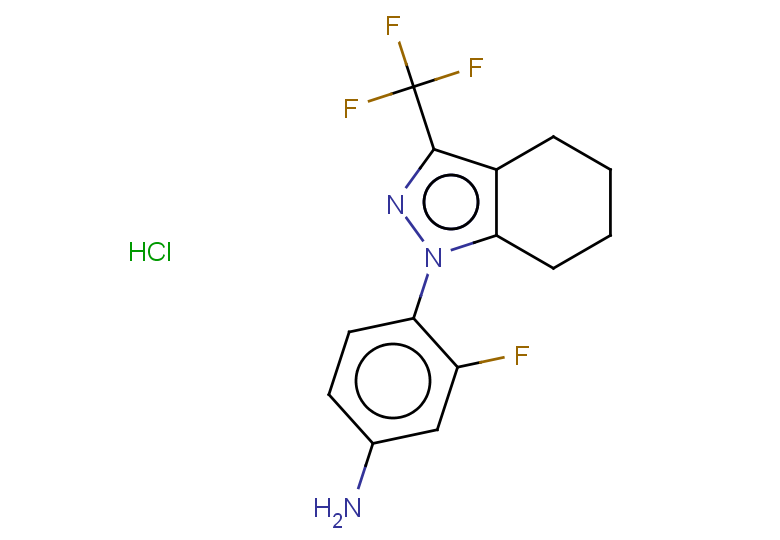 3-fluoro-4-[3-(trifluoromethyl)-4,5,6,7-tetrahydro-1H-indazol-1-yl]aniline hydrochloride