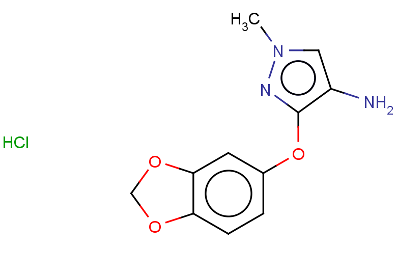 3-(1,3-dioxaindan-5-yloxy)-1-methyl-1H-pyrazol-4-amine hydrochloride