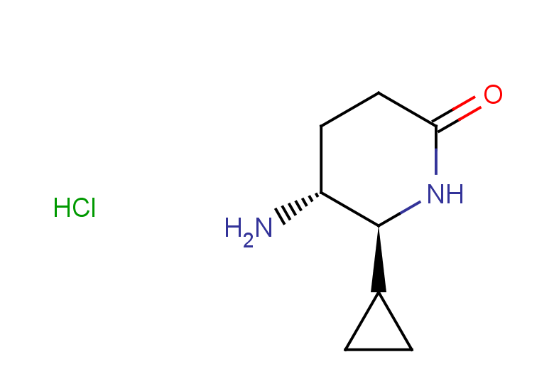 rac-(5R,6S)-5-amino-6-cyclopropylpiperidin-2-one hydrochloride, trans