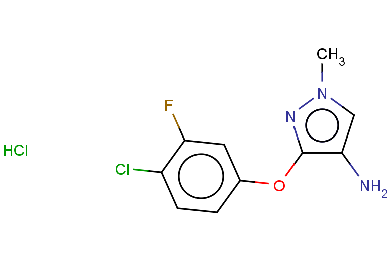 3-(4-chloro-3-fluorophenoxy)-1-methyl-1H-pyrazol-4-amine hydrochloride