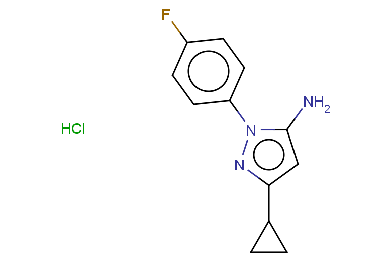 3-cyclopropyl-1-(4-fluorophenyl)-1H-pyrazol-5-amine hydrochloride