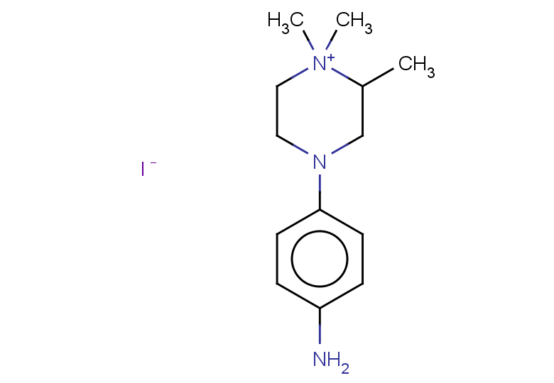 4-(4-aminophenyl)-1,1,2-trimethylpiperazin-1-ium iodide