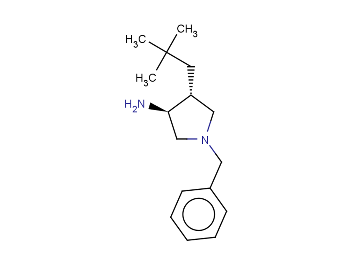 rac-(3R,4S)-1-benzyl-4-(2,2-dimethylpropyl)pyrrolidin-3-amine, trans