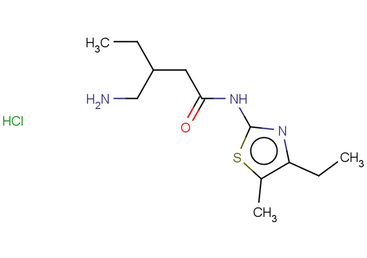 3-(aminomethyl)-N-(4-ethyl-5-methyl-1,3-thiazol-2-yl)pentanamide hydrochloride