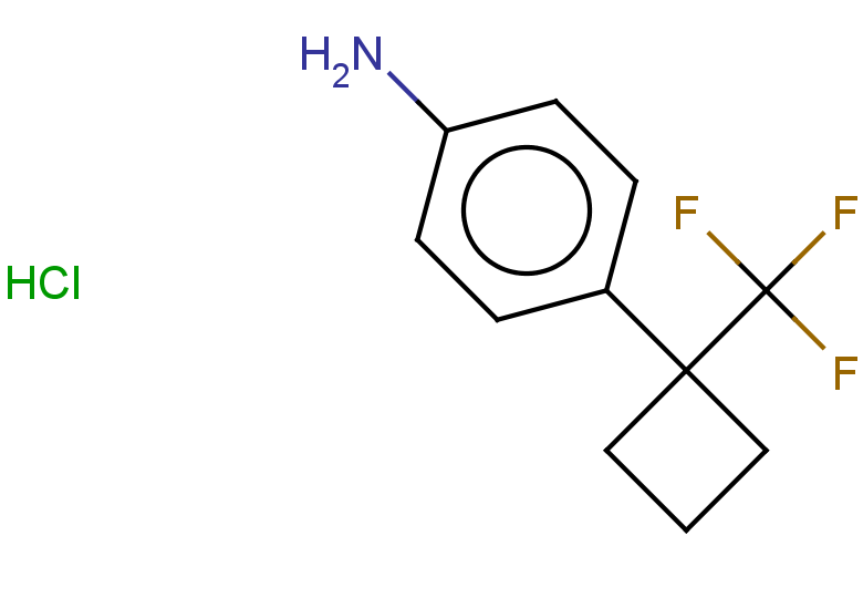 4-[1-(trifluoromethyl)cyclobutyl]aniline hydrochloride