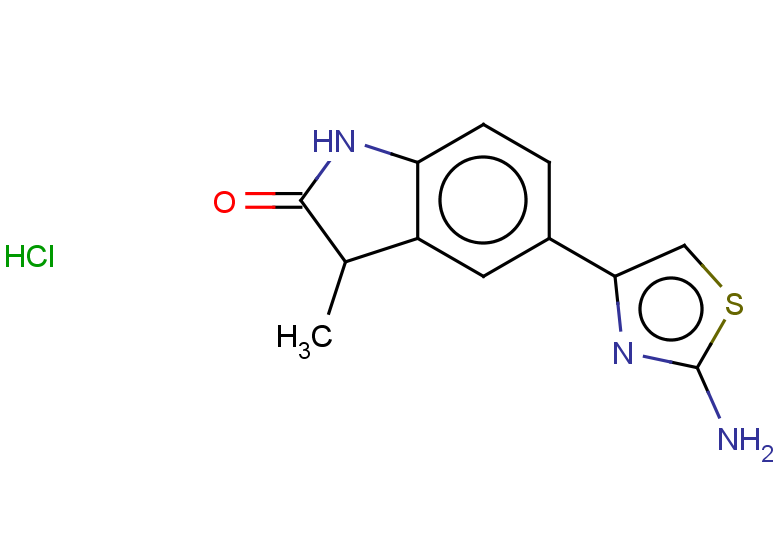 5-(2-amino-1,3-thiazol-4-yl)-3-methyl-2,3-dihydro-1H-indol-2-one hydrochloride