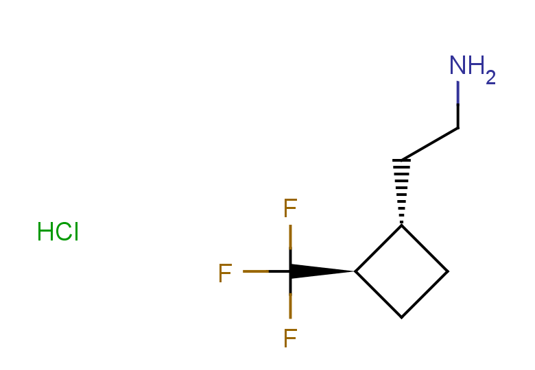 rac-2-[(1R,2S)-2-(trifluoromethyl)cyclobutyl]ethan-1-amine hydrochloride, trans