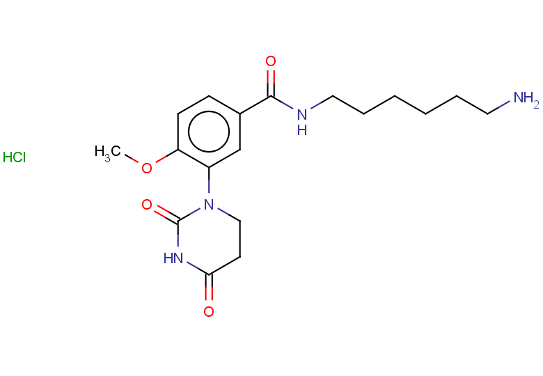 N-(6-aminohexyl)-3-(2,4-dioxo-1,3-diazinan-1-yl)-4-methoxybenzamide hydrochloride