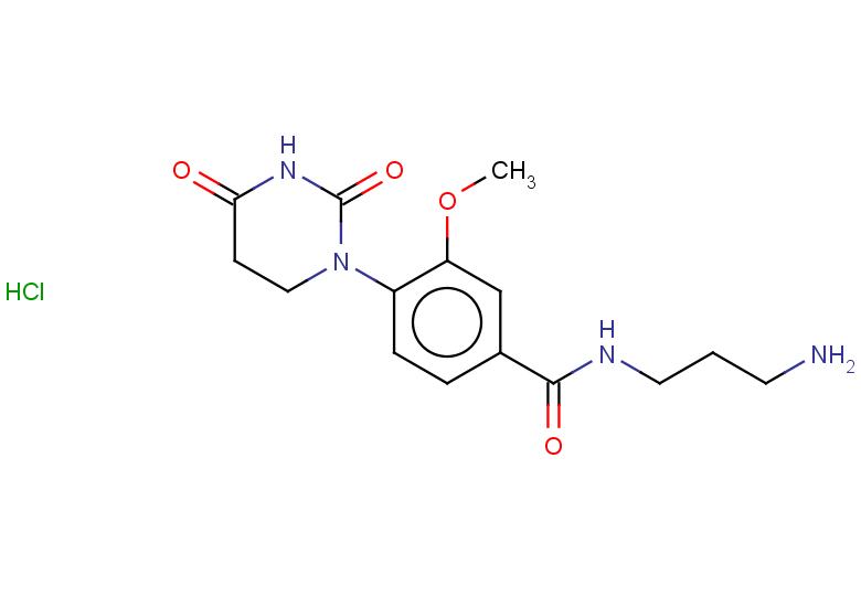 N-(3-aminopropyl)-4-(2,4-dioxo-1,3-diazinan-1-yl)-3-methoxybenzamide hydrochloride