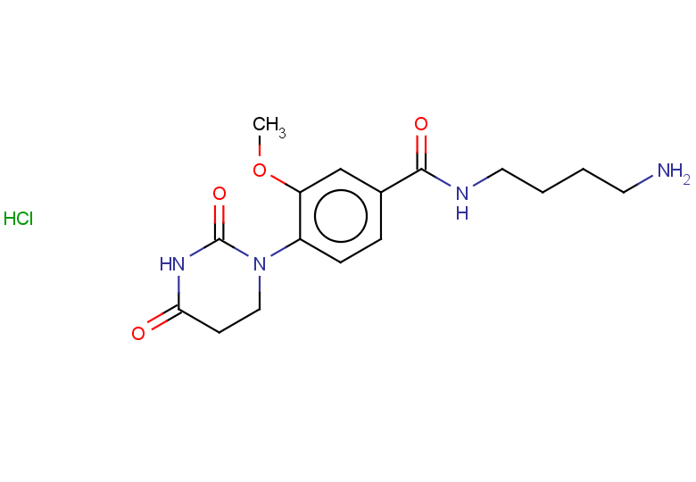 N-(4-aminobutyl)-4-(2,4-dioxo-1,3-diazinan-1-yl)-3-methoxybenzamide hydrochloride