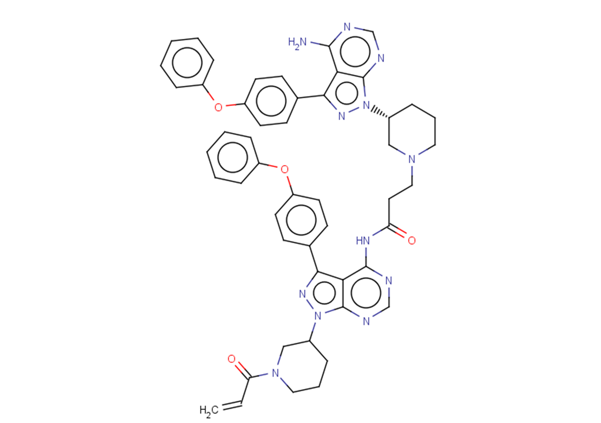 3-[(3R)-3-[4-amino-3-(4-phenoxyphenyl)-1H-pyrazolo[3,4-d]pyrimidin-1-yl]piperidin-1-yl]-N-[3-(4-phenoxyphenyl)-1-[1-(prop-2-enoyl)piperidin-3-yl]-1H-pyrazolo[3,4-d]pyrimidin-4-yl]propanamide