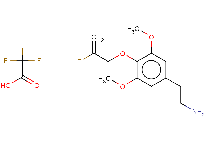 2-{4-[(2-fluoroprop-2-en-1-yl)oxy]-3,5-dimethoxyphenyl}ethan-1-amine, trifluoroacetic acid