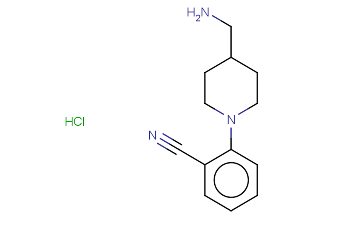 2-[4-(aminomethyl)piperidin-1-yl]benzonitrile hydrochloride