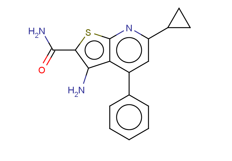 3-amino-6-cyclopropyl-4-phenylthieno[2,3-b]pyridine-2-carboxamide