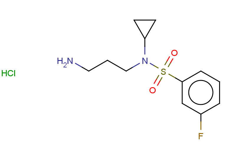 N-(3-aminopropyl)-N-cyclopropyl-3-fluorobenzene-1-sulfonamide hydrochloride