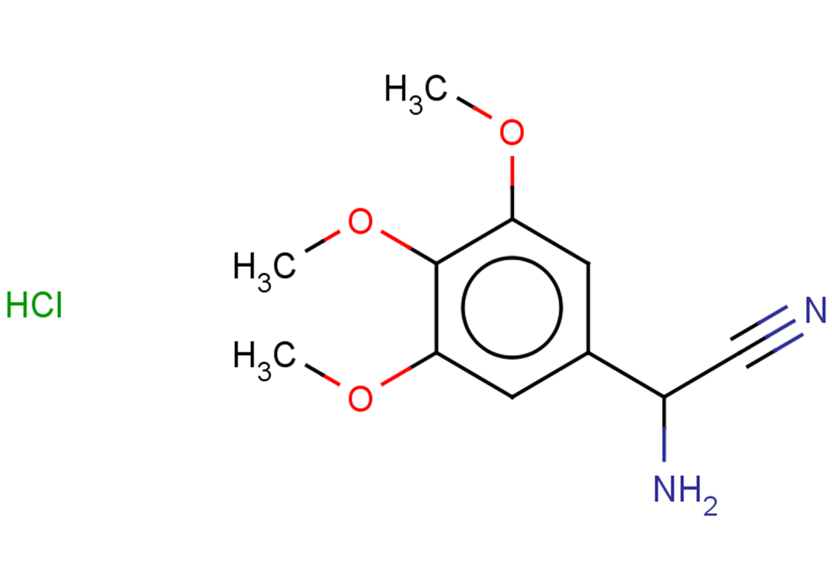 2-amino-2-(3,4,5-trimethoxyphenyl)acetonitrile hydrochloride