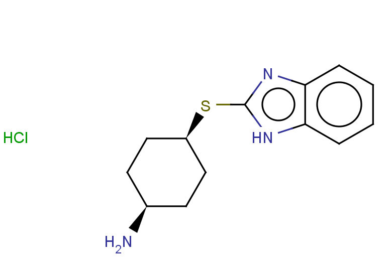 (1s,4s)-4-(1H-1,3-benzodiazol-2-ylsulfanyl)cyclohexan-1-amine hydrochloride, cis