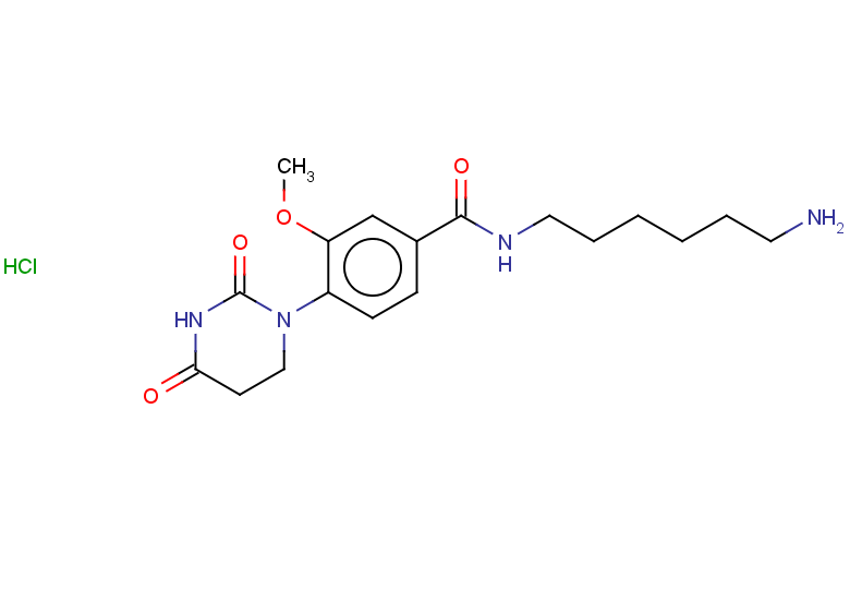 N-(6-aminohexyl)-4-(2,4-dioxo-1,3-diazinan-1-yl)-3-methoxybenzamide hydrochloride