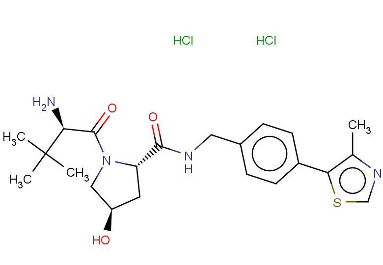 (2S,4R)-1-[(2R)-2-amino-3,3-dimethylbutanoyl]-4-hydroxy-N-{[4-(4-methyl-1,3-thiazol-5-yl)phenyl]methyl}pyrrolidine-2-carboxamide dihydrochloride