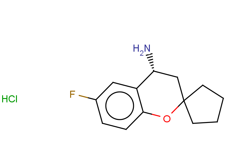 (4R)-6-fluoro-3,4-dihydrospiro[1-benzopyran-2,1'-cyclopentane]-4-amine hydrochloride
