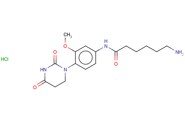 6-amino-N-[4-(2,4-dioxo-1,3-diazinan-1-yl)-3-methoxyphenyl]hexanamide hydrochloride