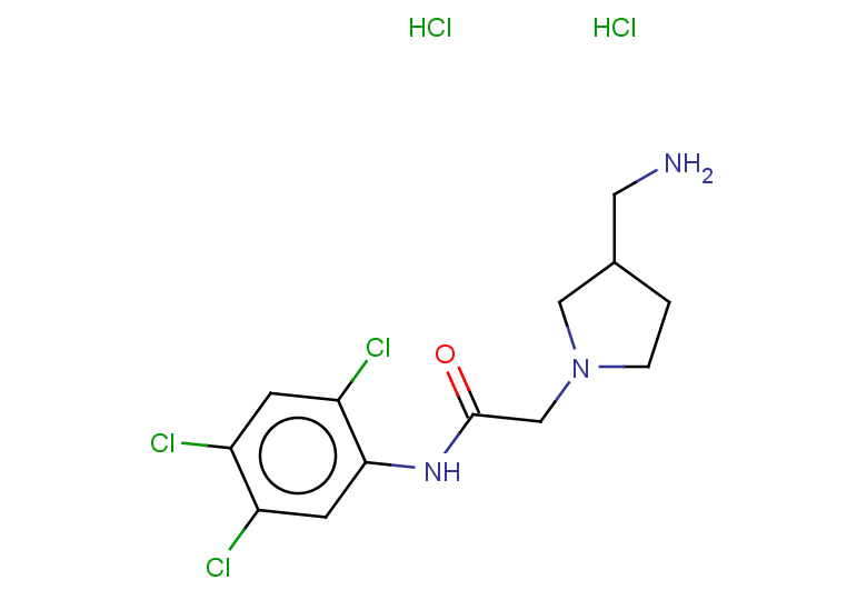 2-[3-(aminomethyl)pyrrolidin-1-yl]-N-(2,4,5-trichlorophenyl)acetamide dihydrochloride