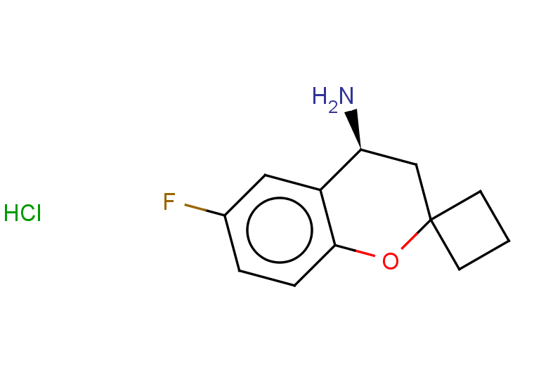 (4S)-6-fluoro-3,4-dihydrospiro[1-benzopyran-2,1'-cyclobutane]-4-amine hydrochloride