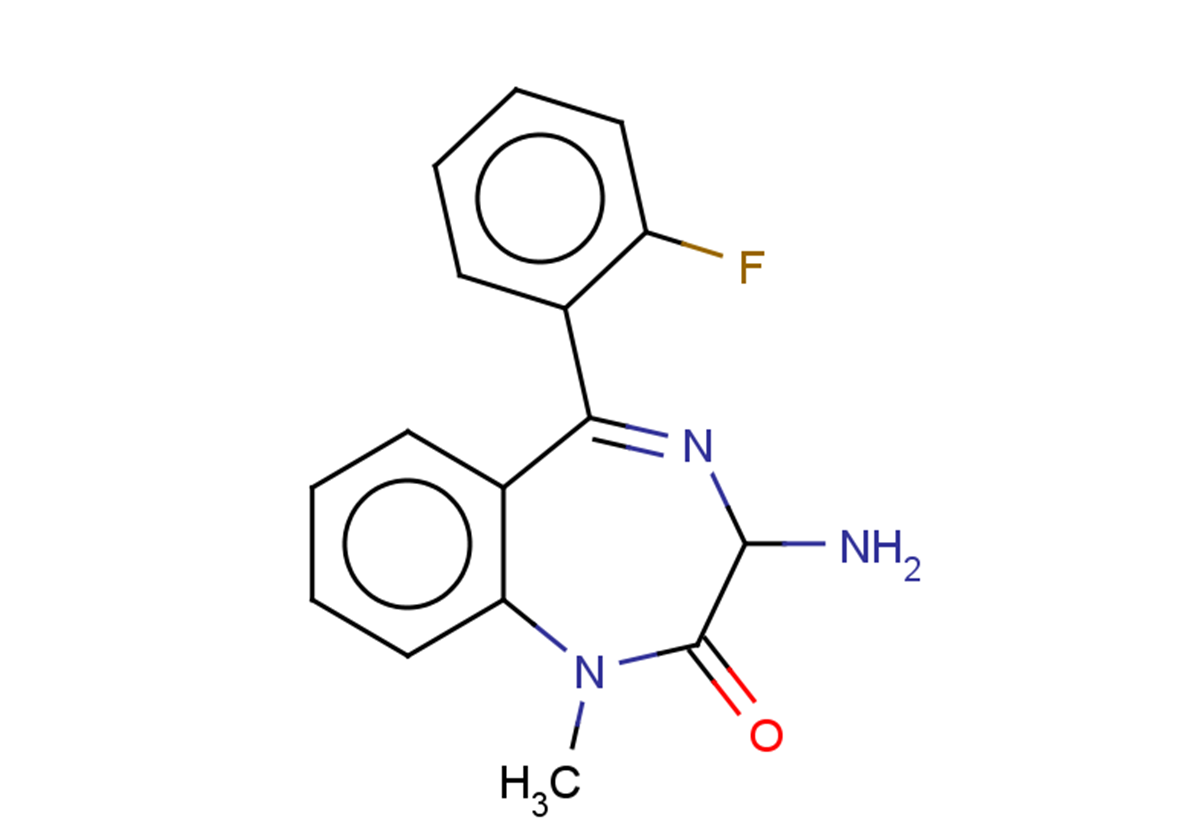 3-amino-5-(2-fluorophenyl)-1-methyl-2,3-dihydro-1H-1,4-benzodiazepin-2-one