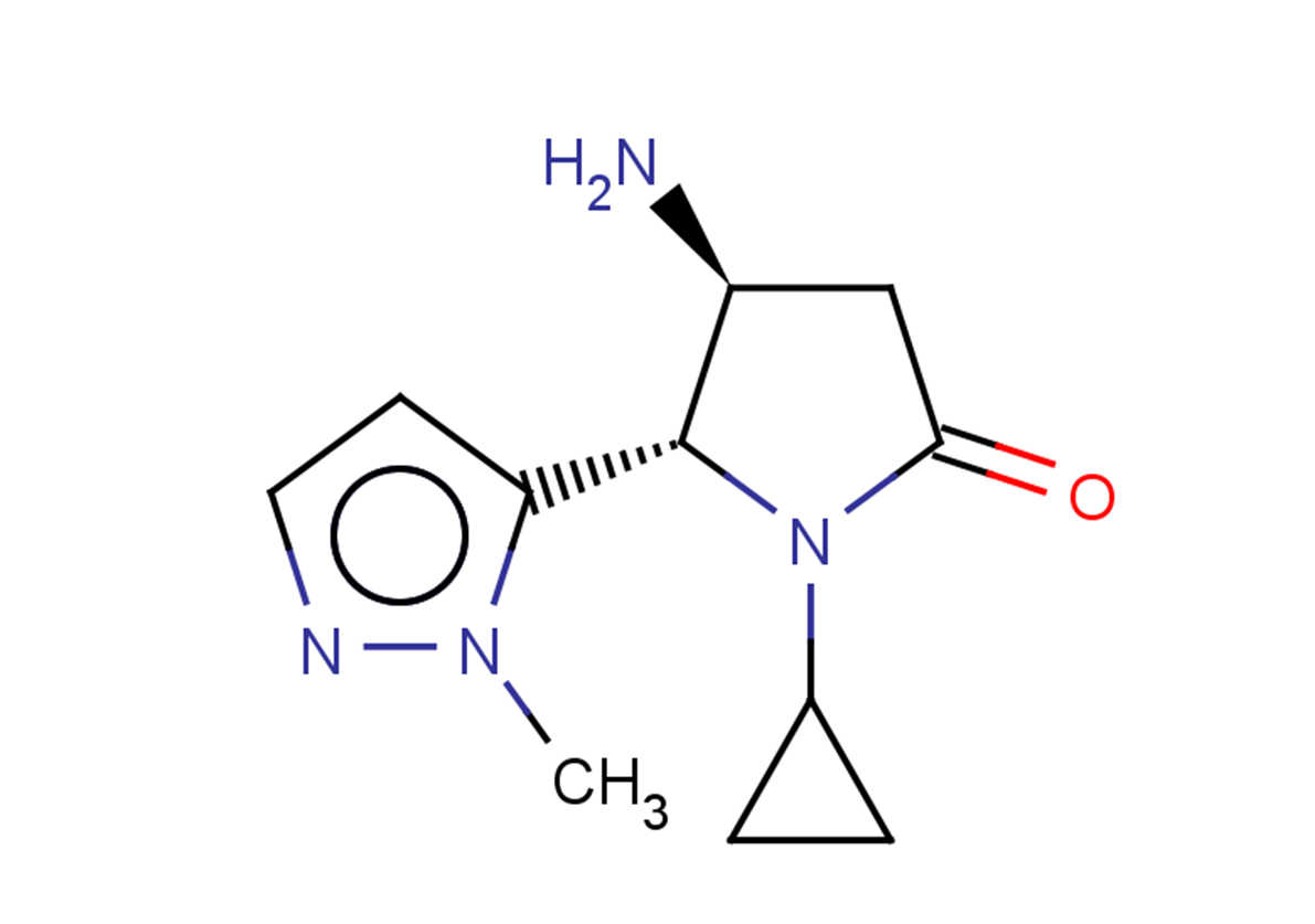 rac-(4R,5R)-4-amino-1-cyclopropyl-5-(1-methyl-1H-pyrazol-5-yl)pyrrolidin-2-one, trans